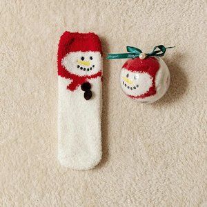 Kids SNOWMAN Fuzzy Sock Holiday Ornament 5-7yrs
